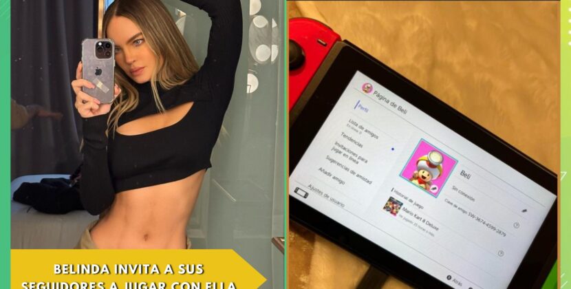 Belinda compartió su perfil de Nintendo para que todos puedan jugar con ella